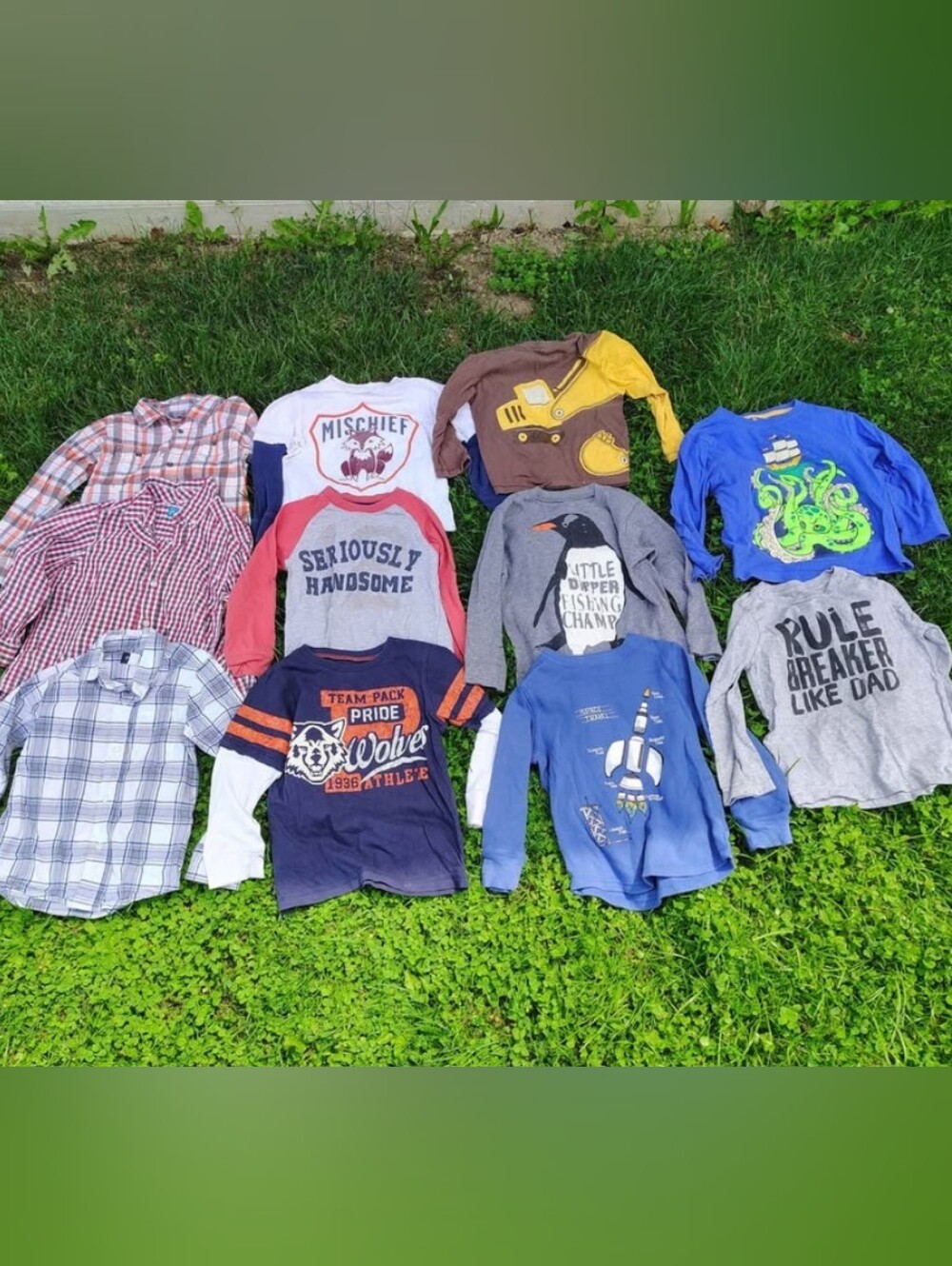 Lot of 11 boys size 4/4t long sleeve shirts- all for $15
